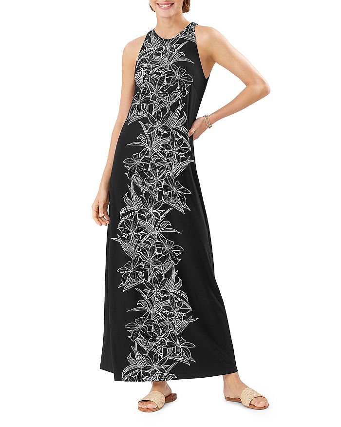 TOMMY BAHAMA MIDNIGHT BLOOMS PRINTED MAXI DRESS,SW621029