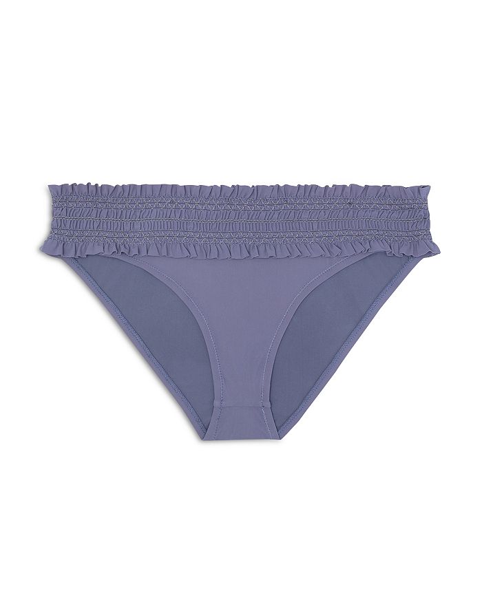 Tory Burch Costa Ruffle Bikini Bottoms In Eclipse