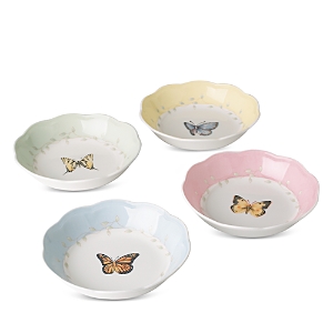 Lenox Butterfly Meadow Porcelain Fruit Dishes, Set Of 4