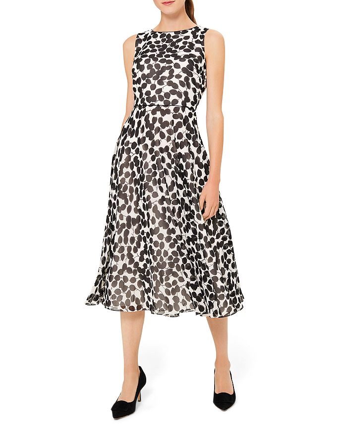 HOBBS LONDON Carly Leaf Print Dress Bloomingdale s