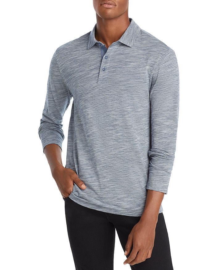 Vince Long Sleeve Striped Polo | Bloomingdale's