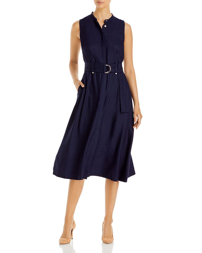 KARL LAGERFELD PARIS Belted Midi Dress Bloomingdale's