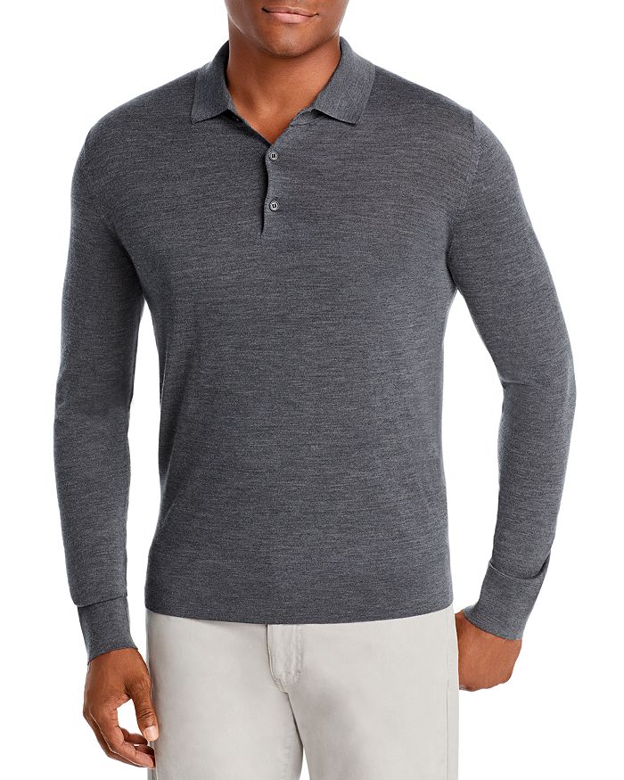The Men's Store at Bloomingdale's Long-Sleeve Knit Classic Fit Polo ...