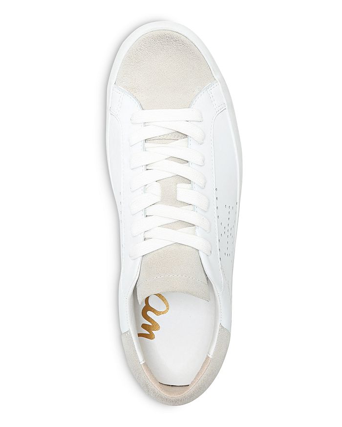 Sam Edelman Women's Aubrie Lace Up Sneakers In Bright White/ Greige Leather | ModeSens