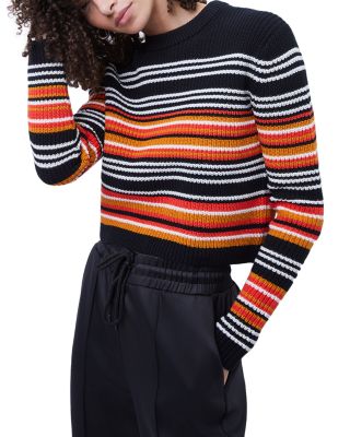 striped knit sweater