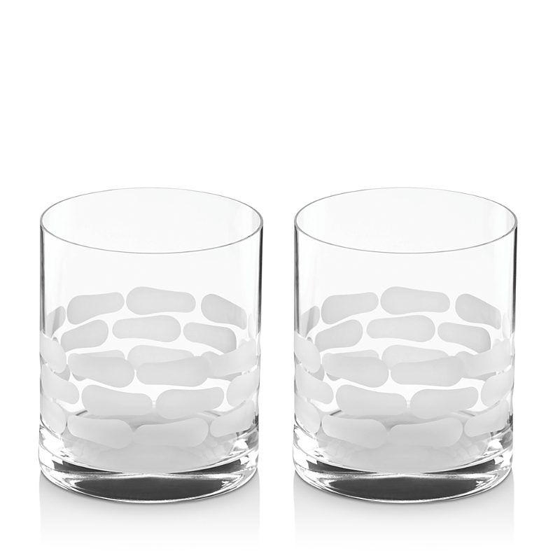 Michael Wainwright Truro Clear 2-piece Double Old Fashioned Glass Set In Clear/white