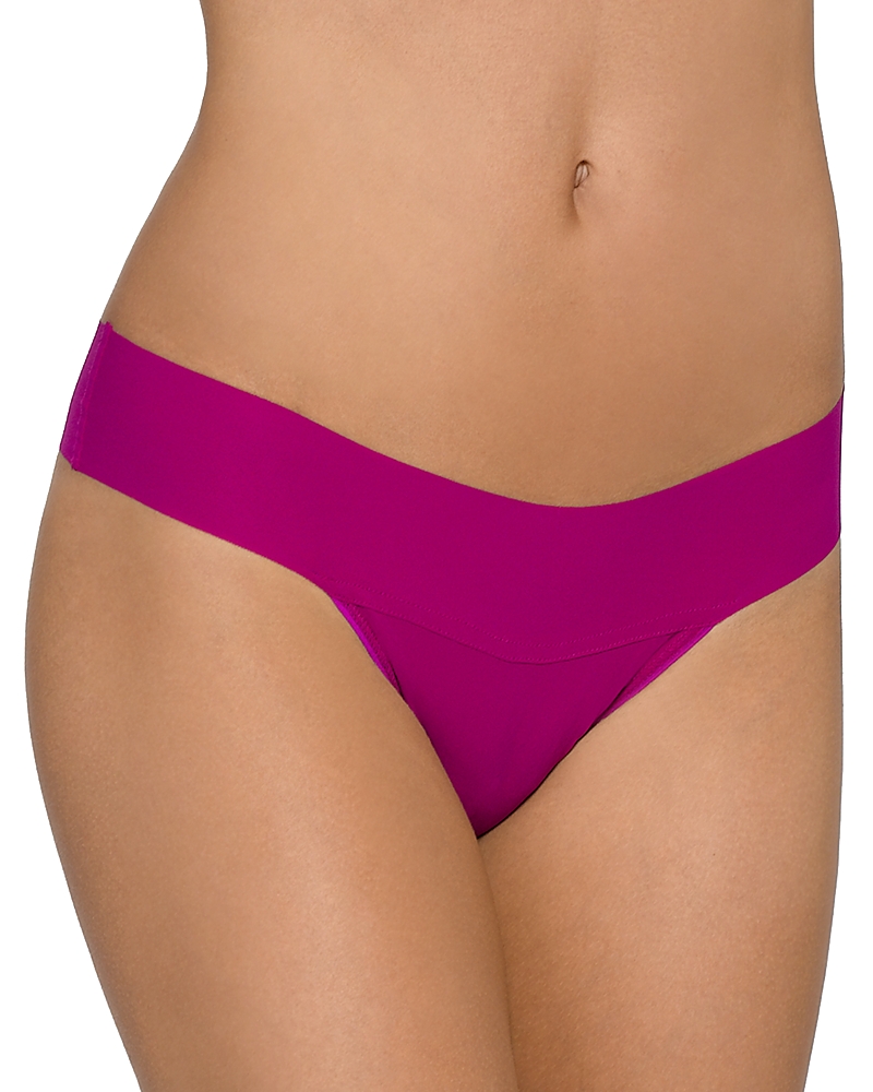 Hanky Panky Breathesoft Natural Thong With $6 Credit In Hot Fuchsia