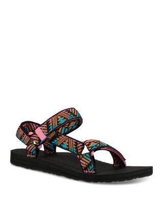 teva original universal sandals geometric pink fringe