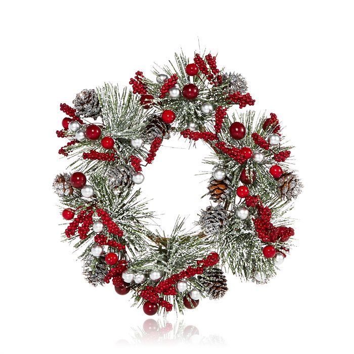Salzburg Creations 4 Silver Winterberry Wreath - 100% Exclusive In Red ...