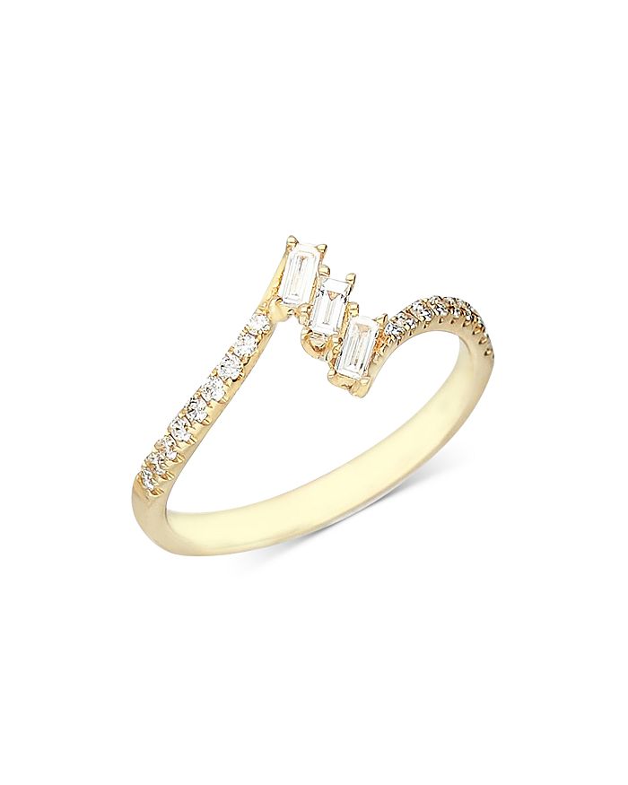 Bloomingdale's Diamond Bypass Ring In 14k Yellow Gold, 0.3 Ct. T.w. - 100% Exclusive