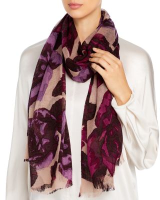 Bloomingdale's - Floral Print Wool Scarf - Exclusive