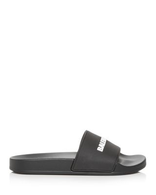 【BALENCIAGA】Pool logo rubber slides Pool logo rubber slides in black - Balenciaga | Mytheresa