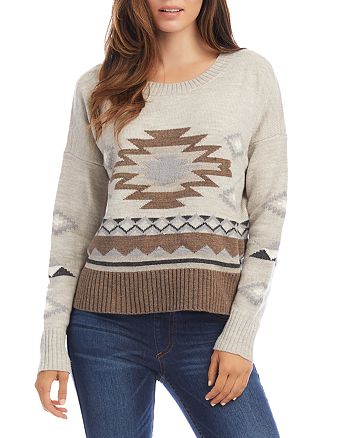 Karen Kane Printed Crewneck Sweater | Bloomingdale's