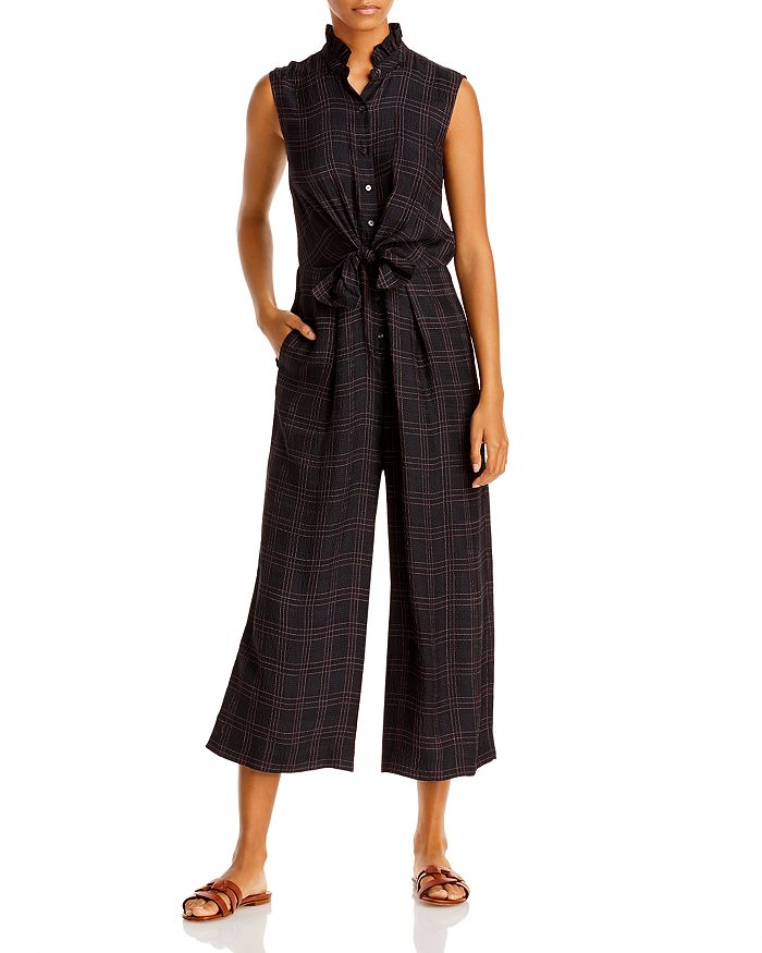Rebecca taylor plaid silk jumpsuit deals