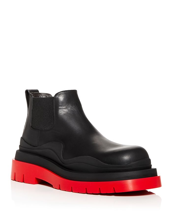 BOTTEGA VENETA MEN'S PLATFORM CHELSEA BOOTS,630281VBS50