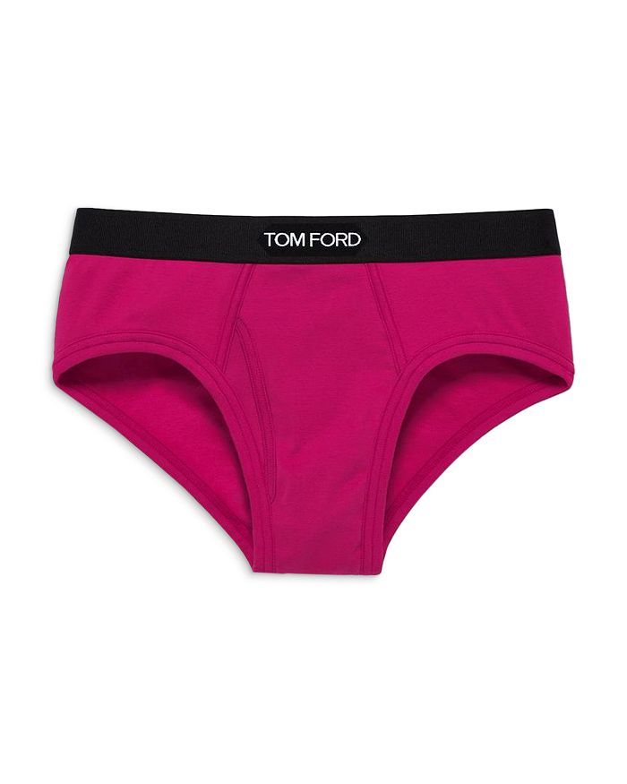 Tom Ford Cotton Blend Briefs In Hot Pink