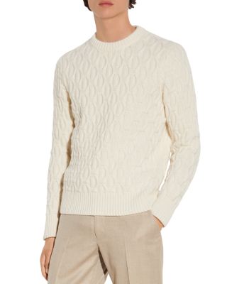 wool blend cable knit sweater