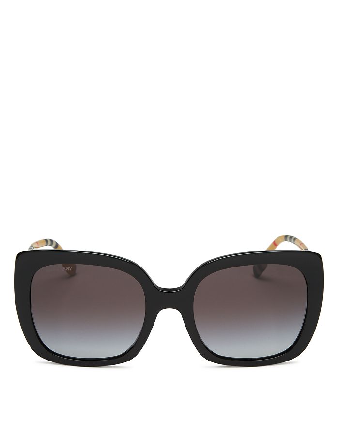 Burberry Women's Square Sunglasses, 54mm In Black/gray Gradient | ModeSens