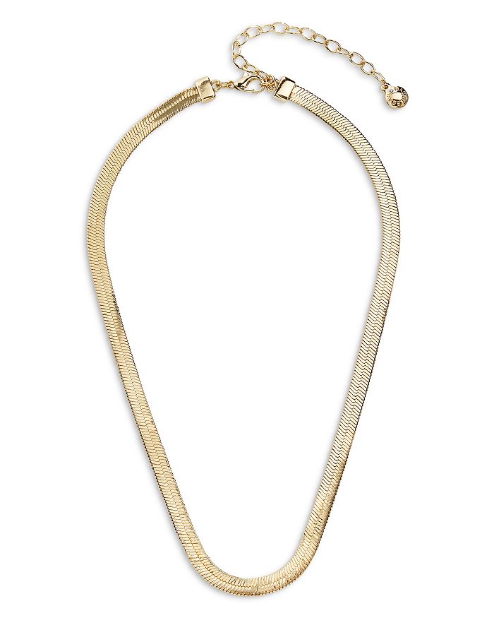 Shop Baublebar Herringbone Chain Choker Necklace, 14-17 In Gold