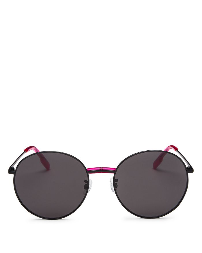 Kenzo Women's Round Sunglasses, 56mm In Black/purple/smoke