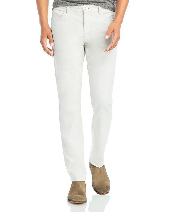 Michael Kors Parker Stretch Slim Fit Corduroy Pants In Bone