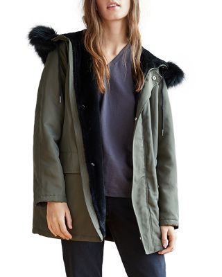 green fur lined parka