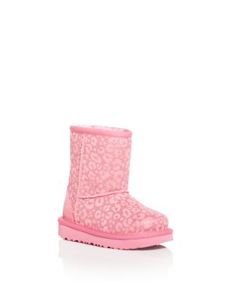 UGG® Girls' Classic II Glitter Leopard Print Boots - Walker, Toddler