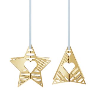 Georg Jensen Holiday Star & Tree Gold Ornament, Set of 2 | Bloomingdale's