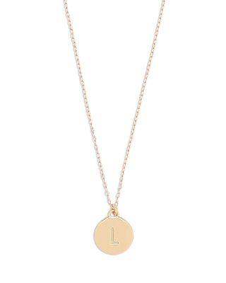 Mini Initial Pendant Necklace, 17"-20"