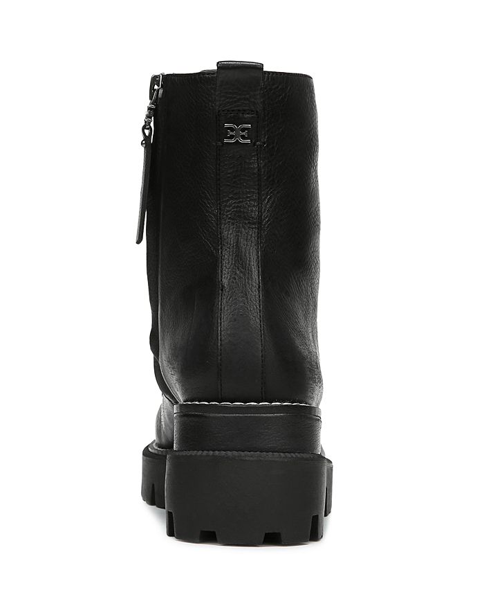 garret leather lug sole combat booties