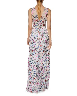 laundry by shelli segal floral print mock neck maxi dress