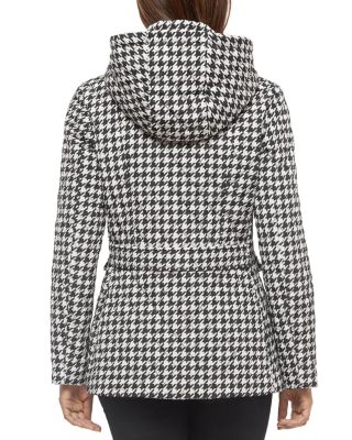 kate spade new york faux fur trim hooded puffer coat