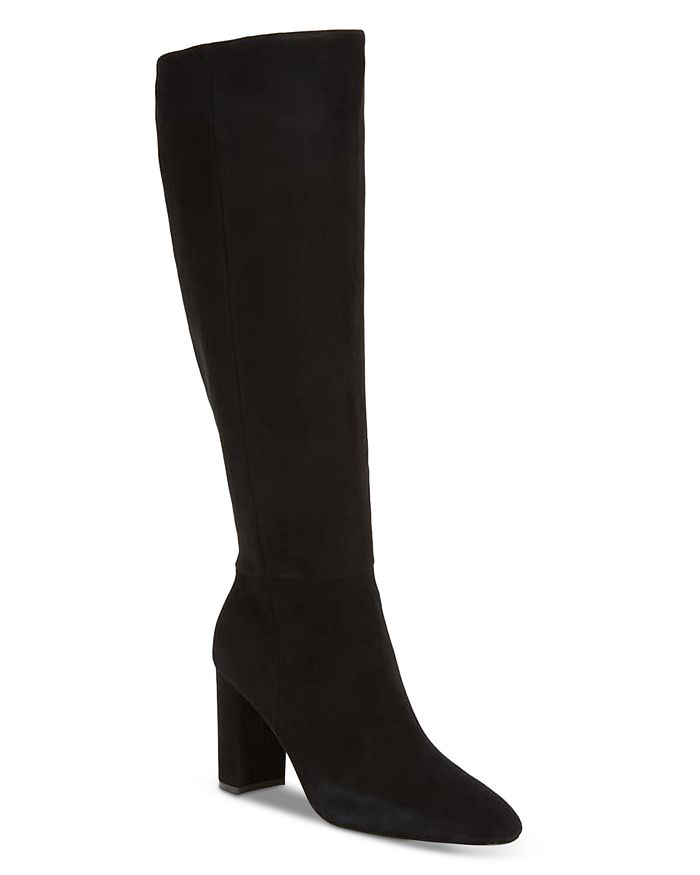 Charles David Women's Brilliant Suede High Heel Boots In Black-ks