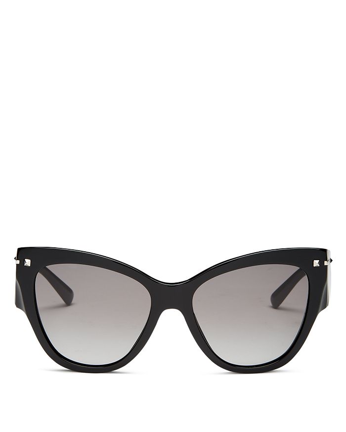 Valentino Women's Cat Eye Sunglasses, 55mm In Black/gradient Gray
