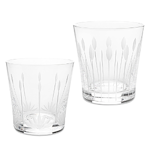 Lalique Lotus Blossoms & Buds Tumblers, Set Of 2