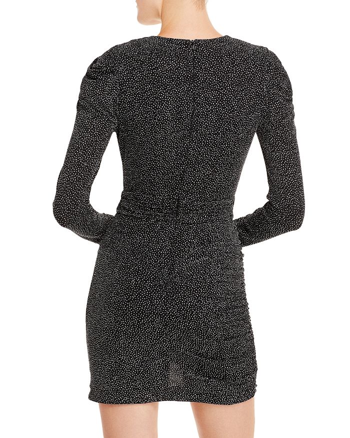 Shop Aqua Metallic Faux Wrap Dress - 100% Exclusive In Black/silver