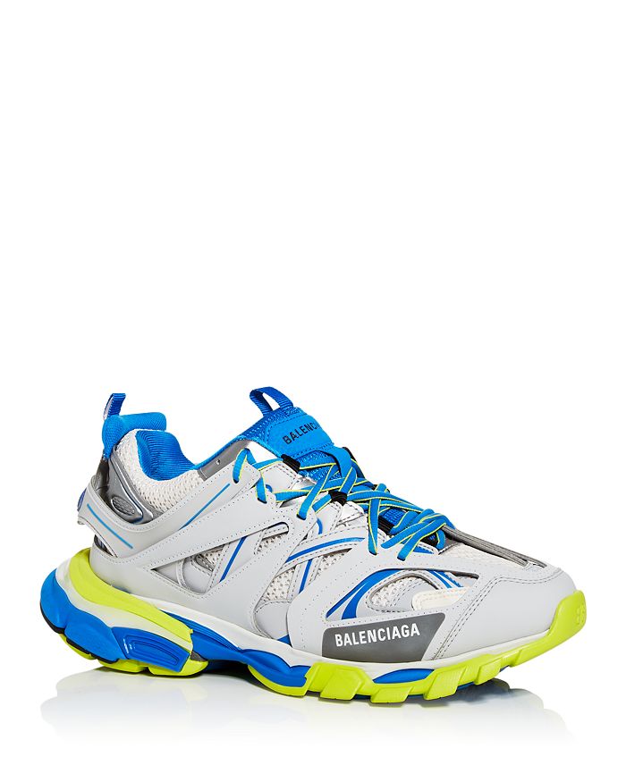 Balenciaga Track Panelled Trainers In Gray Multi
