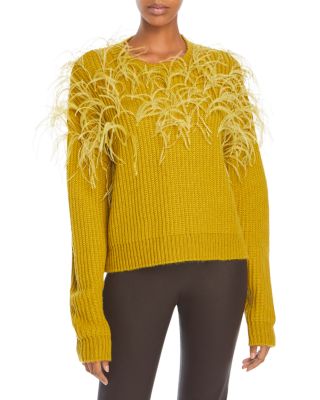 Sept Melanie Ostrich Feather Sweater 