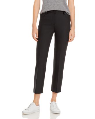 Theory Canton Straight Leg Cropped Pants | Bloomingdale's