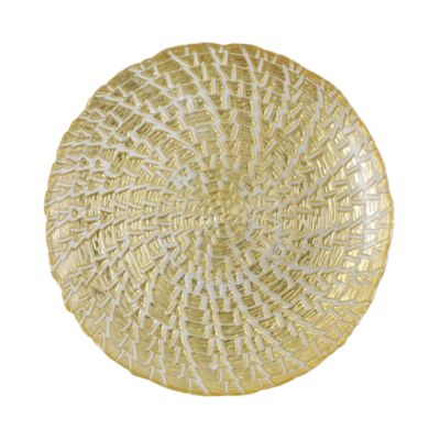 Rufolo Glass Gold Crocodile Small Cake Stand