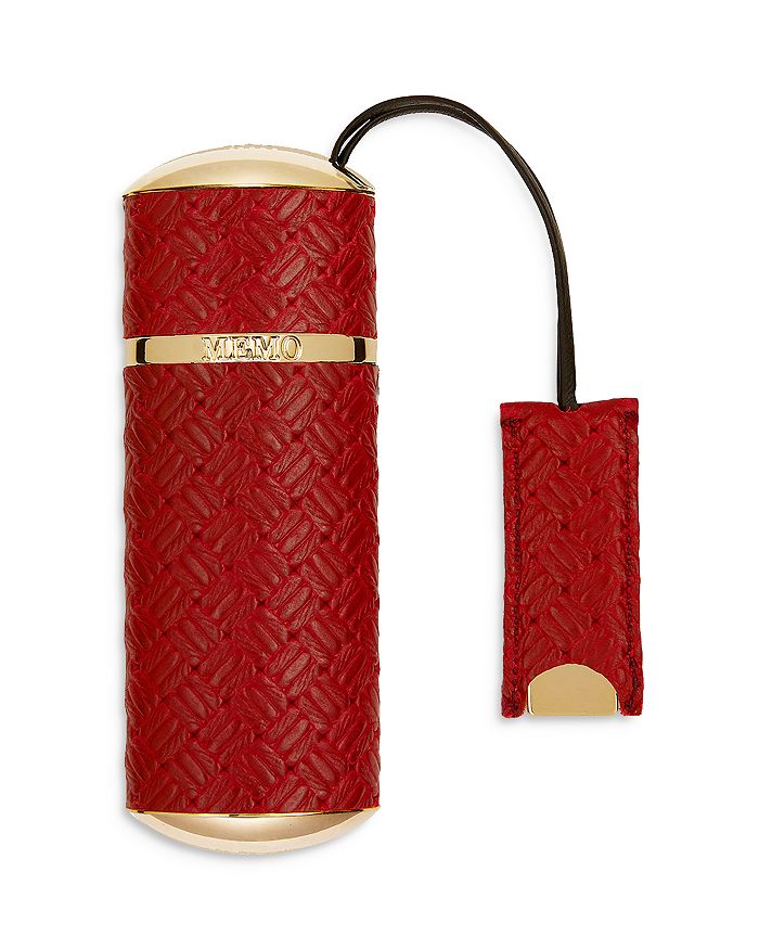 Memo Paris Red Knit Pattern Leather Travel Case