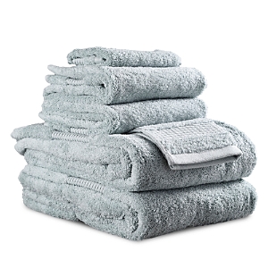 Delilah Home Organic Cotton Towels, Set Of 6 In Mineral Green