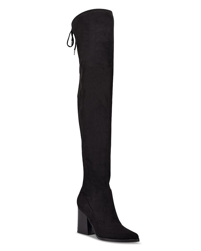 Marc Fisher Ltd Women's Octavie Over The Knee High Heel Boots In Black Fabric