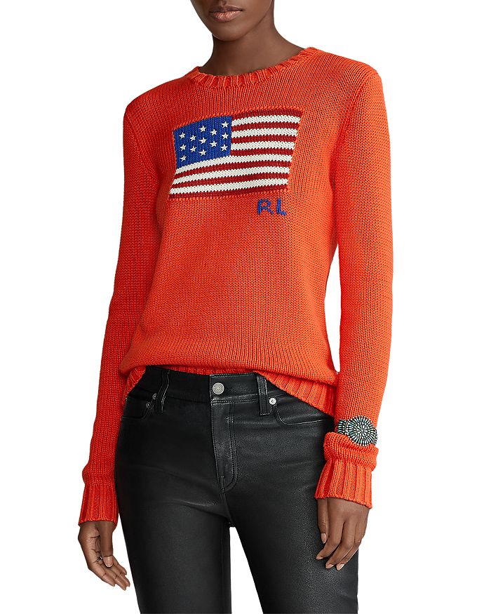 Ralph Lauren Cotton Flag Sweater | Bloomingdale's