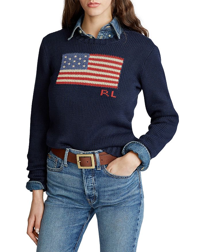 Ralph by Ralph Lauren Big Girls 7-16 Polo Bear Flag Sweater | Dillard's