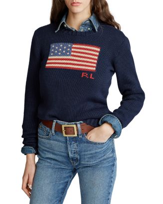 Polo Ralph Lauren Flag Cotton Crewneck Sweater