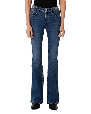 Maje Prame Flared Jeans with Horsebit Detail | Bloomingdale's