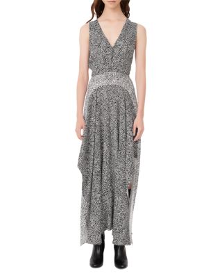 blue dress for baby girl Lita | Leopard Print Twisted Asymmetric Maxi Dress main image 0