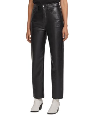 AGOLDE 90s Fitted Recycled Leather Pants | Bloomingdale's