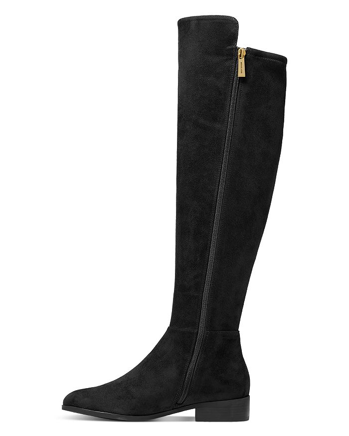 Michael Michael Kors Women's Bromley Low Heel Tall Suede Boots In Black | ModeSens